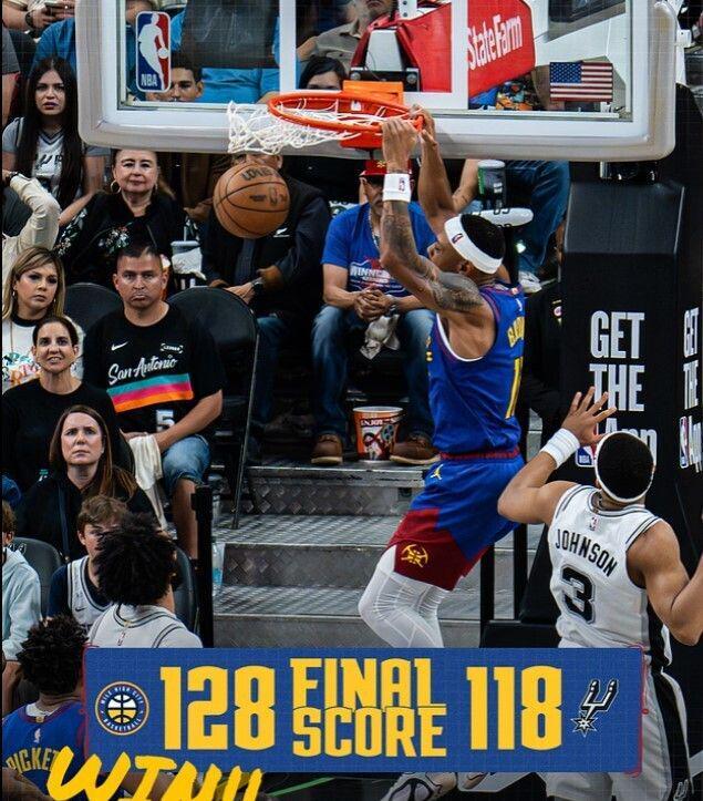 掘金锁定西部第三 马刺错失榜首机会